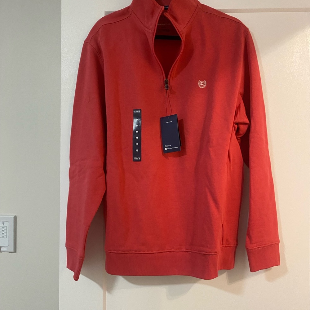 Chaps Vibrant Red Quarter Zip